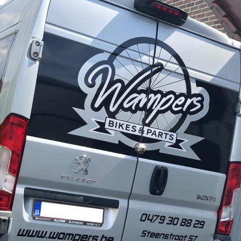 Belettering achterkant